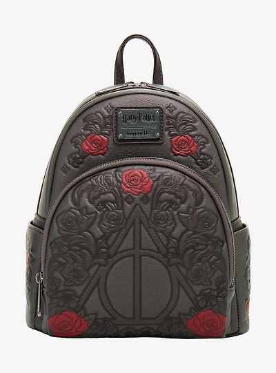 Loungefly Harry Potter The Deathly Hallows Floral Mini Backpack