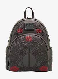 Loungefly Harry Potter The Deathly Hallows Floral Mini Backpack