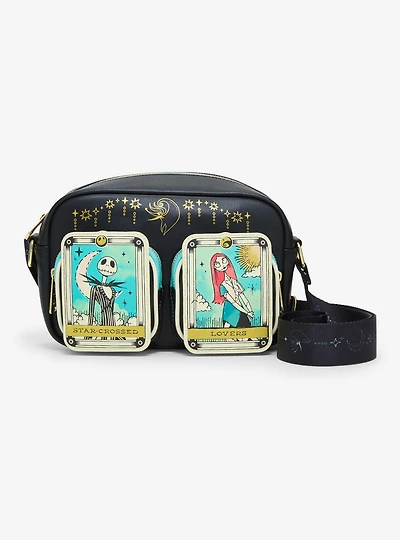 Loungefly Disney The Nightmare Before Christmas Jack & Sally Star-Crossed Lovers Tarot Cards Crossbody Bag - BoxLunch Exclusive