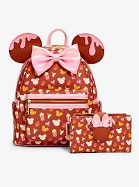 Loungefly Disney Minnie Mouse Ears Treats Allover Print Mini Backpack - BoxLunch Exclusive