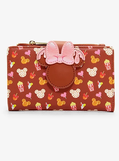 Loungefly Disney Minnie Mouse Ears Treats Allover Print Wallet - BoxLunch Exclusive