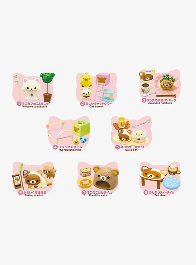 Re-Ment Rilakkuma Cat Cafe Blind Box Figure Set