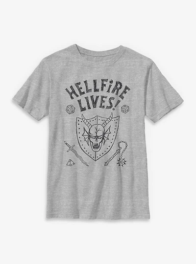 Stranger Things Hellfire Lives Marker Youth T-Shirt