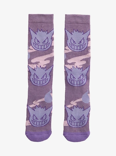 Pokémon Gengar Allover Print Crew Socks — BoxLunch Exclusive
