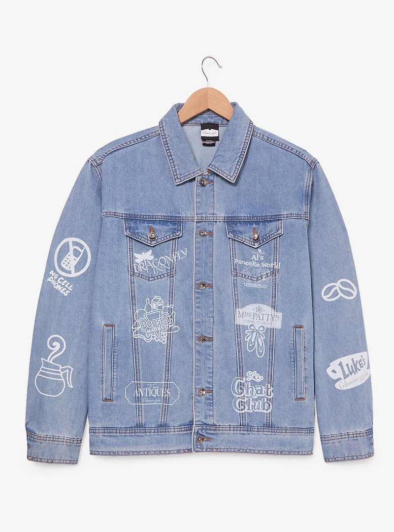 Gilmore Girls Locations Allover Print Women's Denim Jacket - BoxLunch Exclusive
