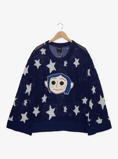 Coraline Doll Starry Knit Women's Plus Sweater - BoxLunch Exclusive