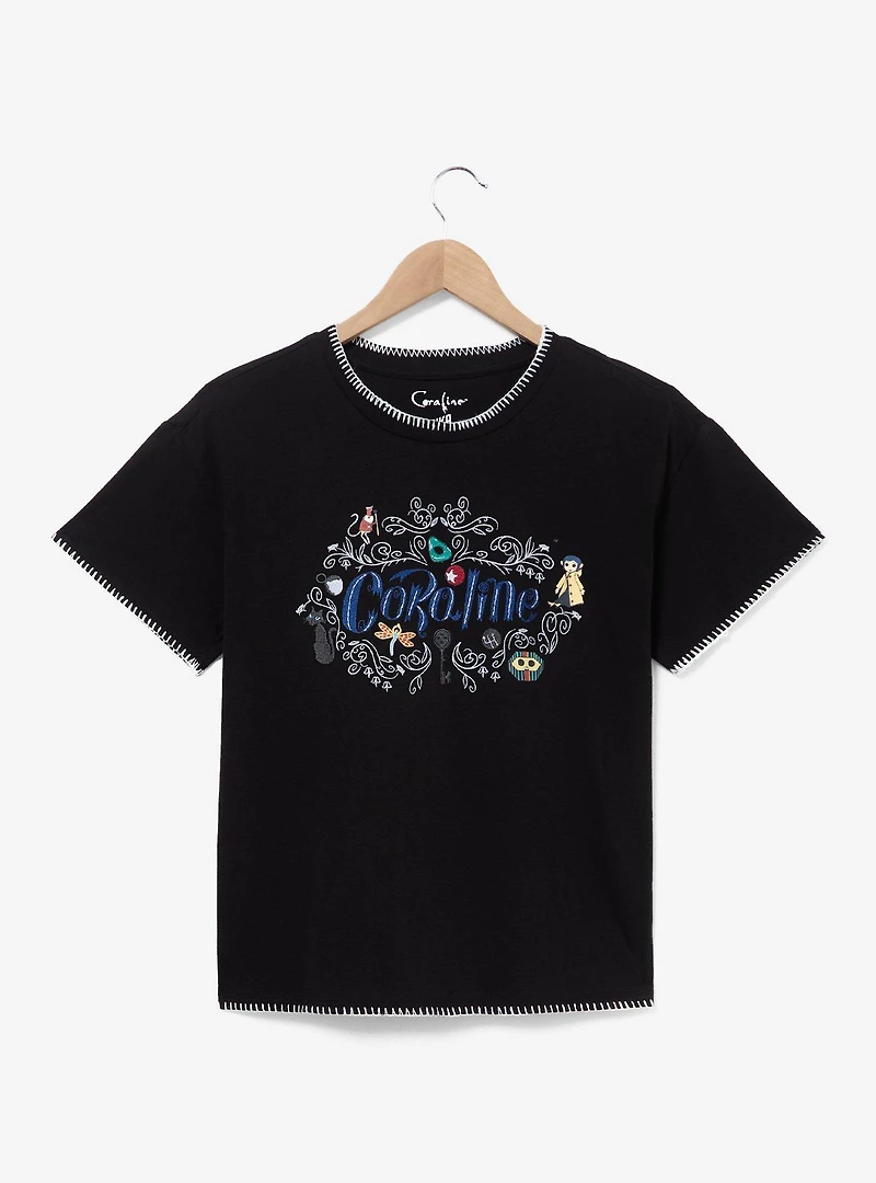 Coraline Name Embroidered Women's T-Shirt — BoxLunch Exclusive