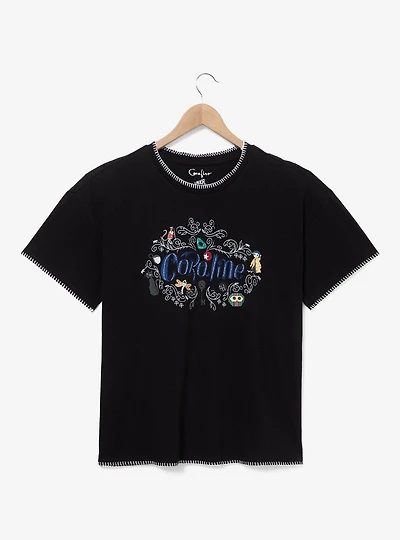 Coraline Name Embroidered Women's Plus T-Shirt — BoxLunch Exclusive