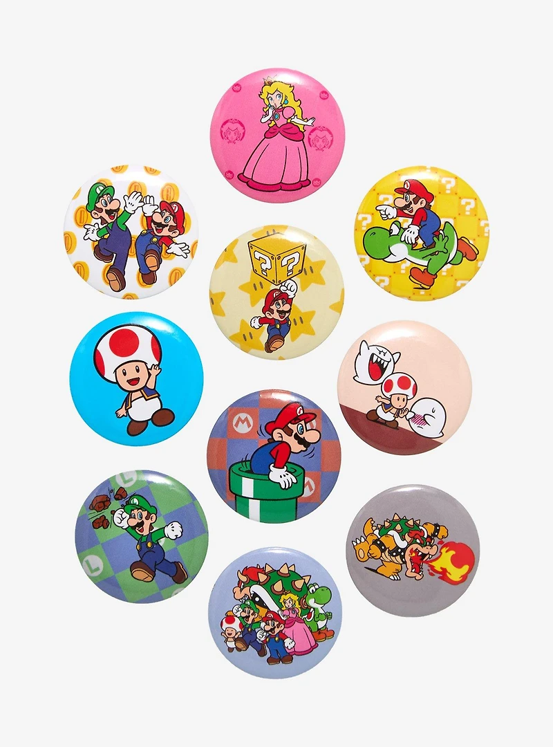 Nintendo Super Mario Button Pin Set