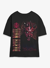 Star Wars Darth Maul Lightning Womens Skimmer T-Shirt