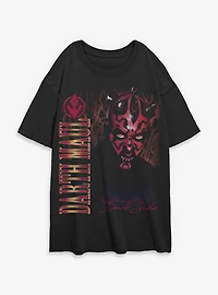 Star Wars Darth Maul Lightning Womens Oversized T-Shirt