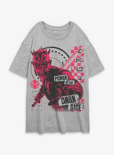 Star Wars: Maul - Shadow Lord Power Of The Dark Side Fight Womens Oversized T-Shirt BoxLunch Exclusive