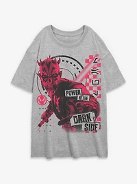 Star Wars: Maul - Shadow Lord Power Of The Dark Side Fight Womens Oversized T-Shirt BoxLunch Exclusive