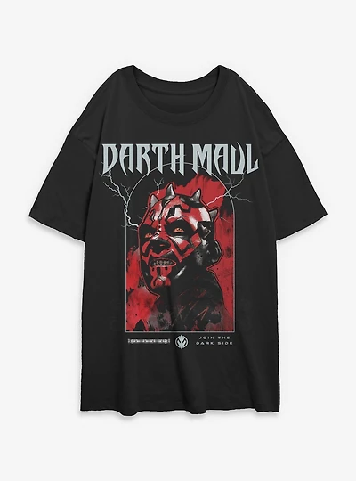 Star Wars Darth Maul Join The Darkside Womens Oversized T-Shirt