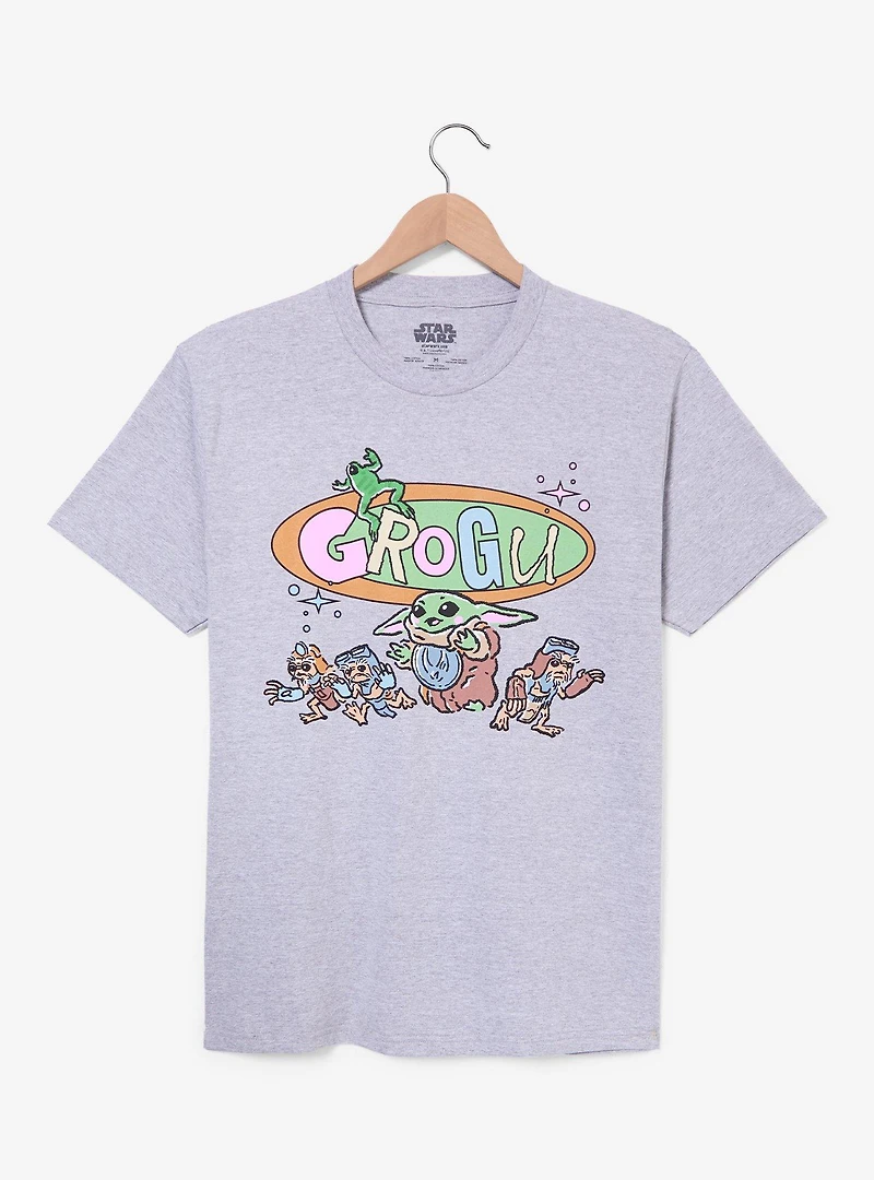 Star Wars The Mandalorian & Grogu Cartoon T-Shirt - BoxLunch Exclusive
