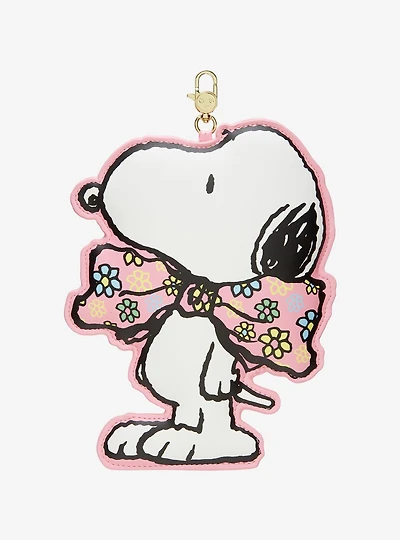 Whatever! Makes You Happy x Peanuts Floral Bow Snoopy Stand Keychain