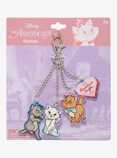 Disney The Aristocats Kittens Multi-Charm Acrylic Keychain