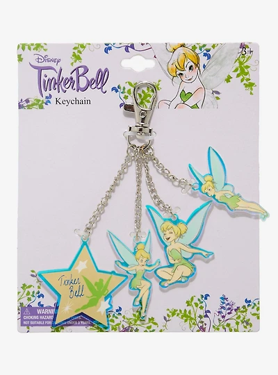 Disney Peter Pan Tinker Bell Multi-Charm Acrylic Keychain