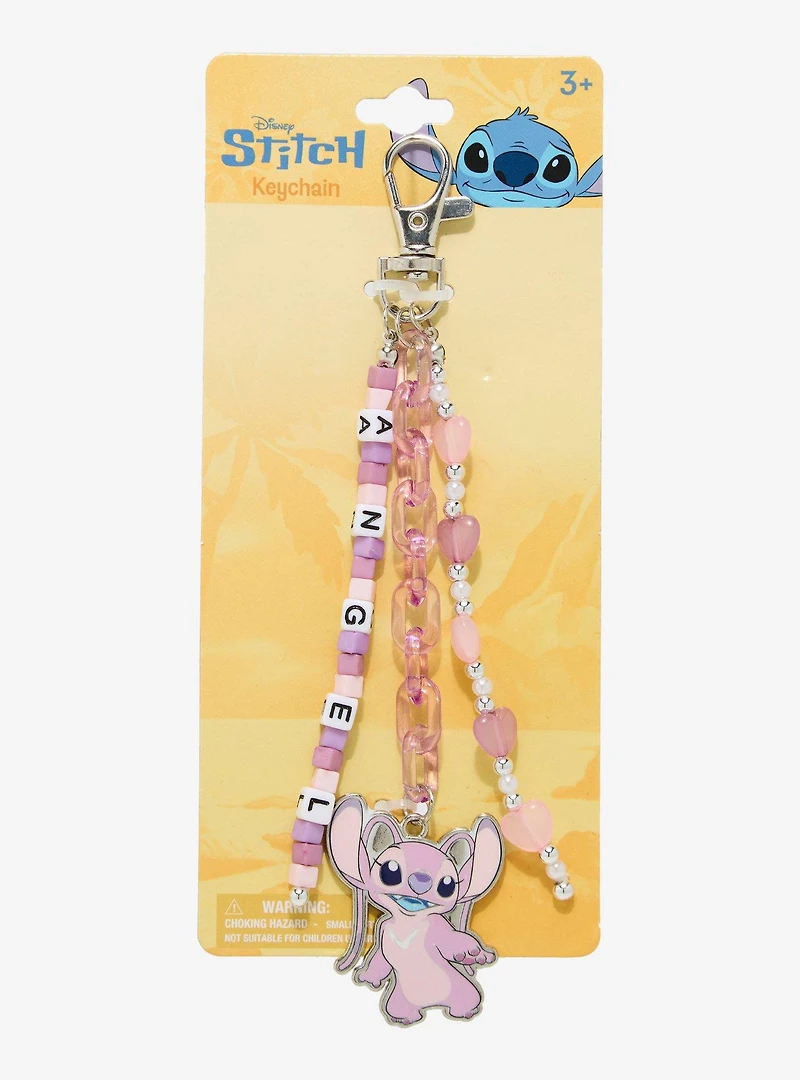 Disney Lilo & Stitch Beaded Angel Keychain