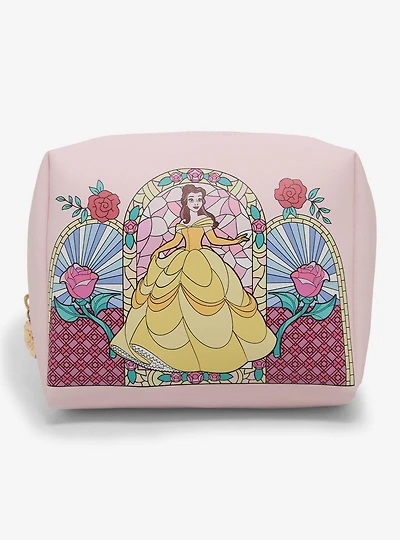 Disney Beauty and The Beast Belle Stained Glass Portrait Cosmetic Case - BoxLunch Exclusive