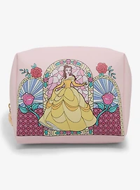 Disney Beauty and The Beast Belle Stained Glass Portrait Cosmetic Case - BoxLunch Exclusive