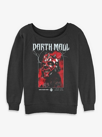 Star Wars Episode I: The Phantom Menace Darth Maul Join Darkside Womens Slouchy Sweatshirt BoxLunch Exclusive