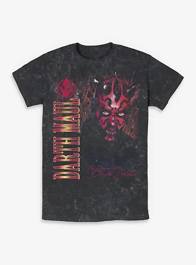Star Wars Episode I: The Phantom Menace Darth Maul Lightning Mineral Wash T-Shirt BoxLunch Exclusive