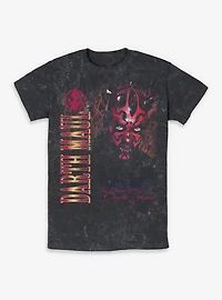 Star Wars Episode I: The Phantom Menace Darth Maul Lightning Mineral Wash T-Shirt BoxLunch Exclusive