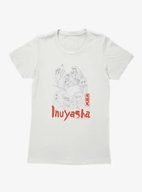 InuYasha Outline Of Heroes Womens T-Shirt