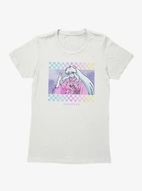 InuYasha Checkered Portrait Womens T-Shirt
