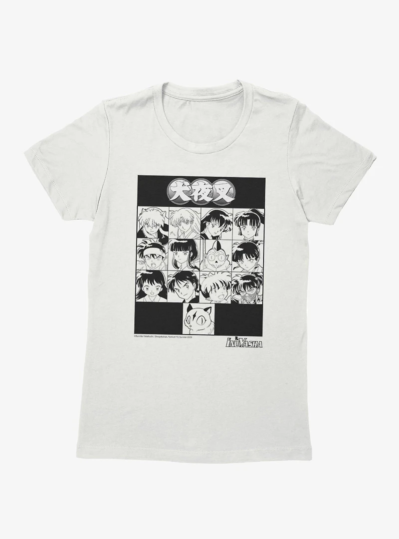 InuYasha Character Squares Womens T-Shirt
