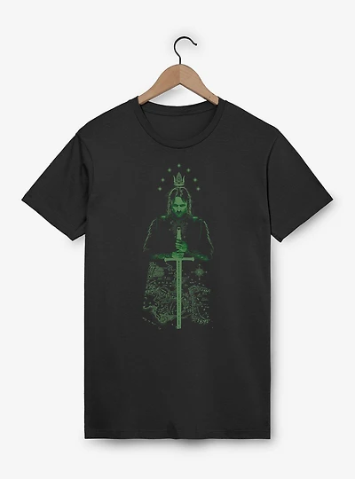 The Lord Of Rings Arragorn Over Map Middle Earth T-Shirt