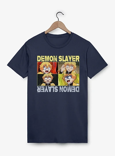 Demon Slayer Zenitsu Scared Panels T-Shirt