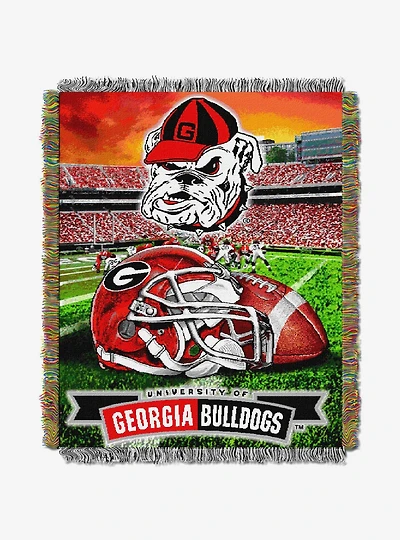 NCAA Georgia Homefield Advantage Woven Tapestry Throw Blanket