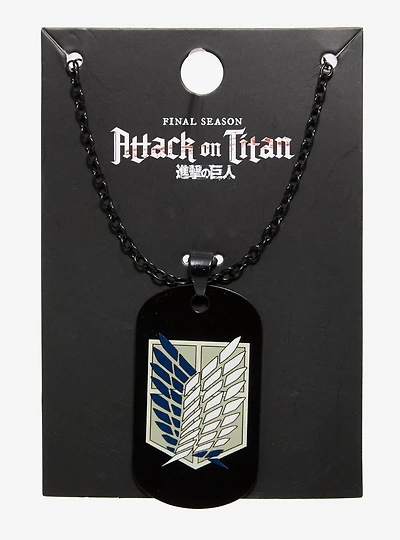 Attack on Titan Dog Tag Necklace - BoxLunch Exclusive