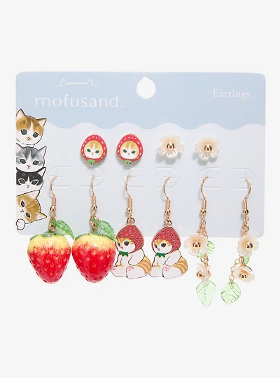 Mofusand Strawberry Cat Earring Set - BoxLunch Exclusive