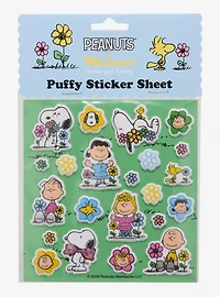 Whatever! Makes You Happy x Peanuts Floral Characters Puffy Sticker Sheet