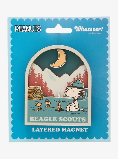 Whatever! Makes You Happy Peanuts Beagle Scouts Layered Magnet