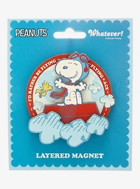 Whatever! Makes You Happy Peanuts Flying Ace Layered Magnet