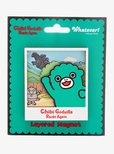 Whatever! Makes You Happy Godzilla Chibi Godzilla Raids Again Layered Magnet