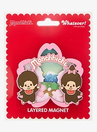 Whatever! Makes You Happy X Monchhichi Cherry Blossom Layered Magnet