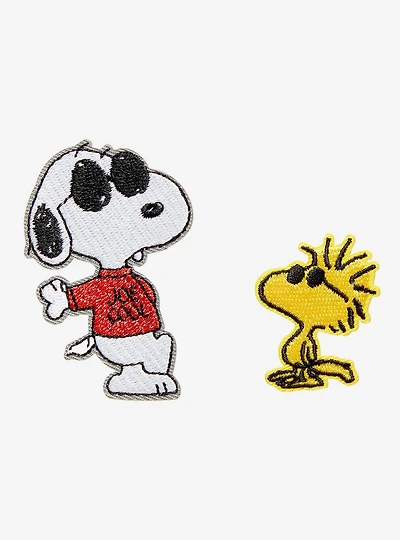 Peanuts Snoopy & Woodstock Joe Cool Embroidered Patch Set - BoxLunch Exclusive