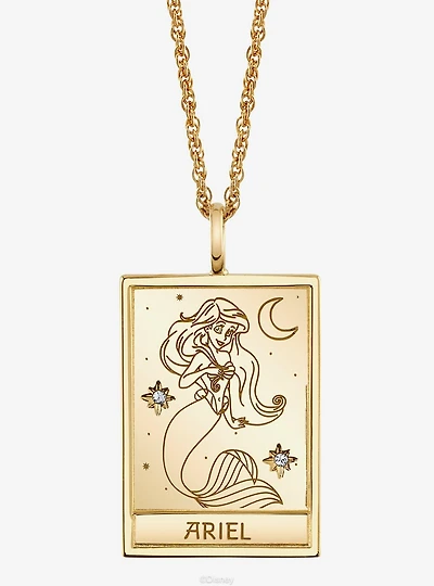 Disney x RockLove The Little Mermaid Ariel Tablet Gold Plated Necklace