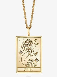 Disney x RockLove The Little Mermaid Ariel Tablet Gold Plated Necklace