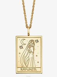 Disney x RockLove Tangled Rapunzel Tablet Gold Plated Necklace