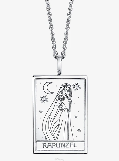 Disney x RockLove Tangled Rapunzel Tablet Sterling Silver Necklace