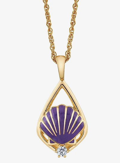 Disney x RockLove The Little Mermaid Ariel Keepsake Gold Plated Necklace