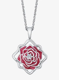 Disney x RockLove Beauty And The Beast Belle Keepsake Sterling Silver Necklace