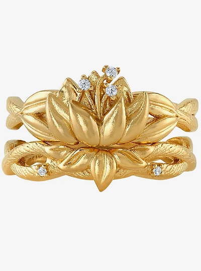 Disney x RockLove The Princess And Frog Tiana Water Lily Stacker Rings