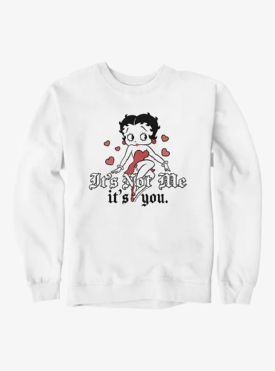 Betty Boop It's Not Me You Crew Sweatshirt